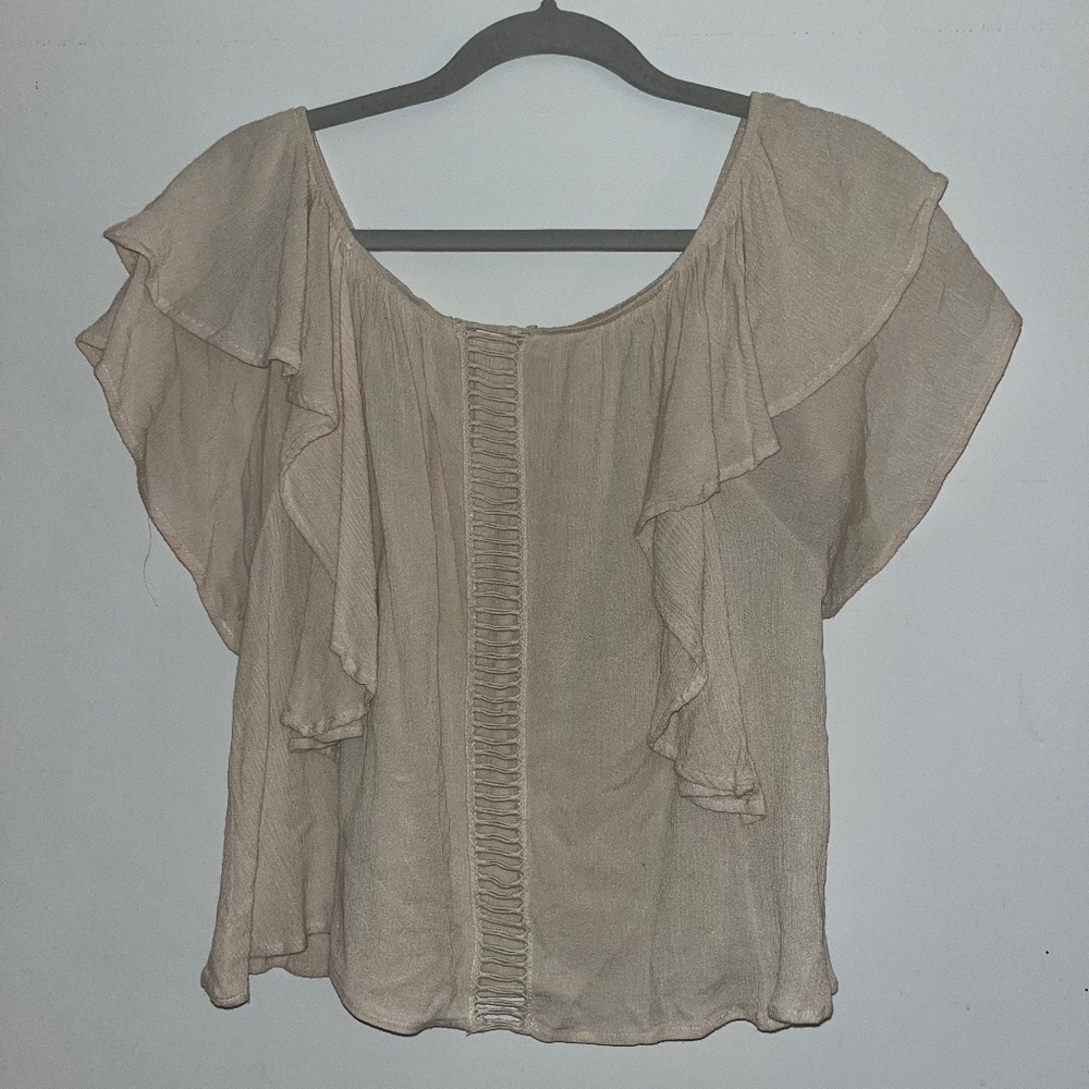Chico Off the Shoulder Ruffle Top